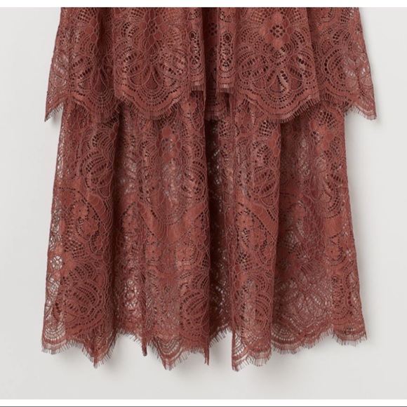 H&M ~Tiered Lace Maxi Skirt/Matching short tube top (NWT) - Picture 4 of 7